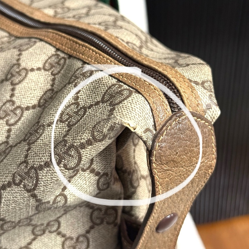 Gucci authentic XL tote bag weekender travel bag brown monogram coated canvas - Picture 8 of 16